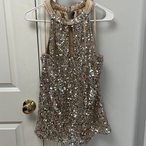 Tahari Halter Sparkly Top